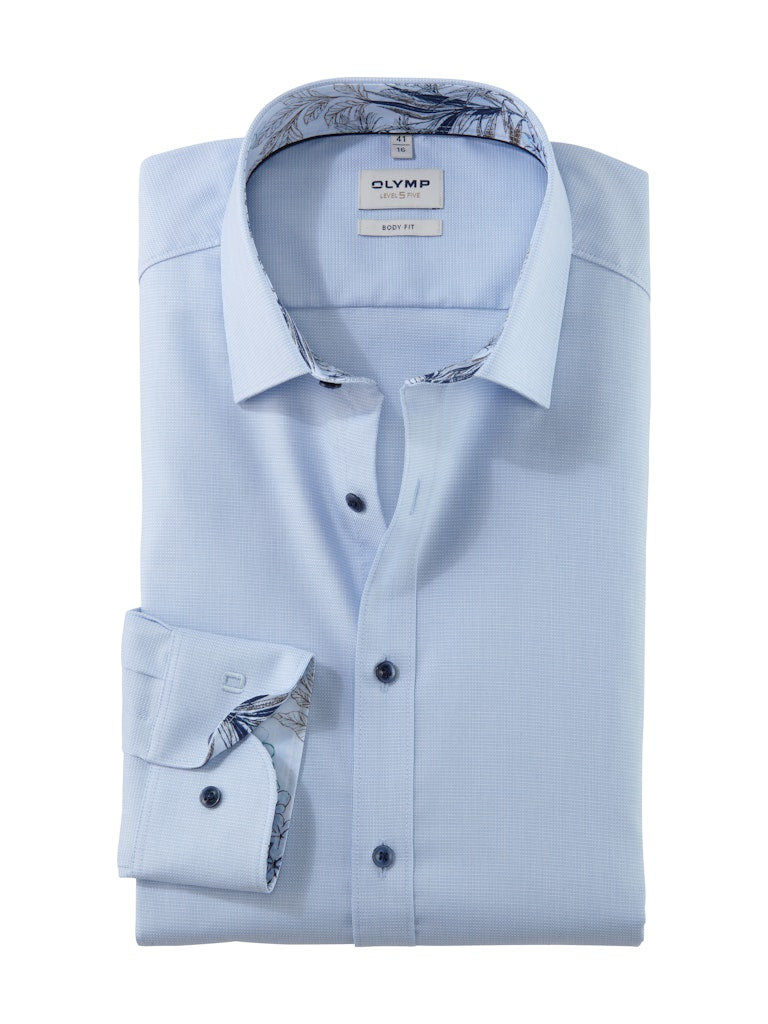 Olymp Herren Hemden lang  Bleu