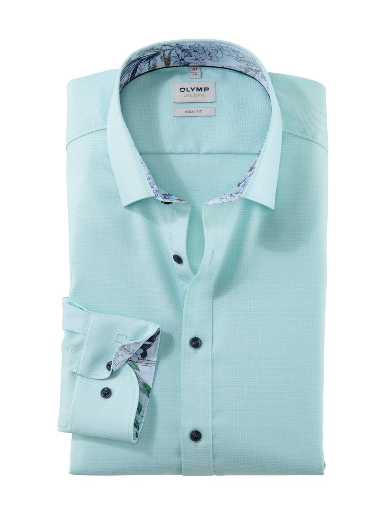 Olymp Herren Hemden lang  Mint