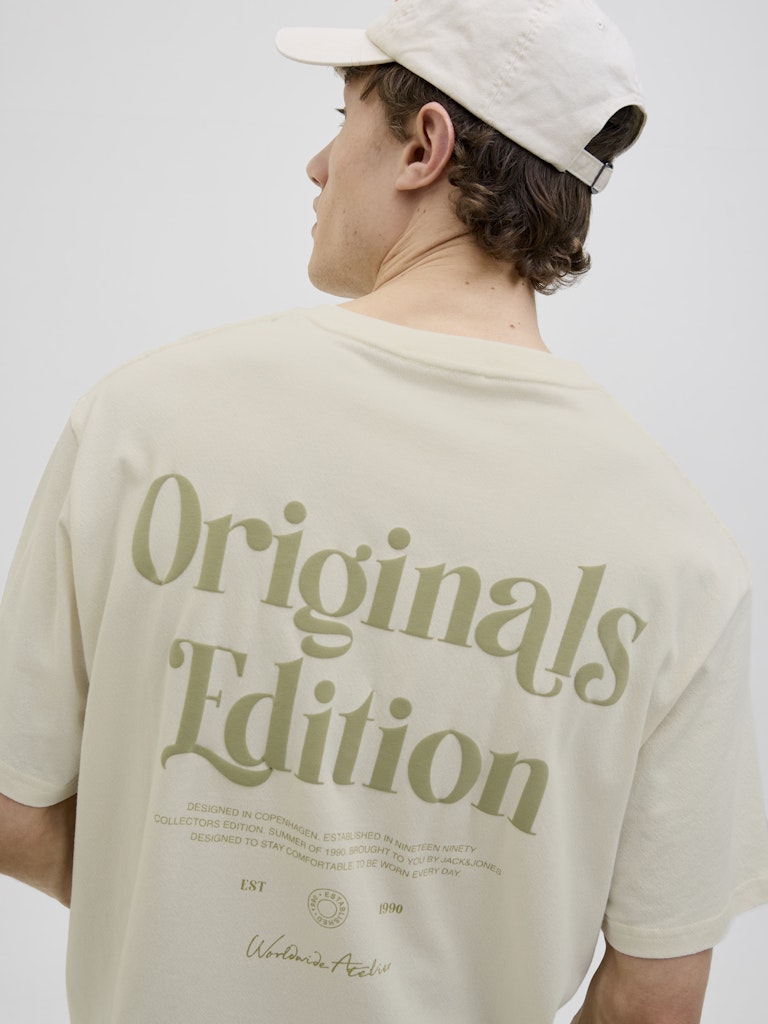 Jack & Jones Herren T-Shirts kurz Antique White