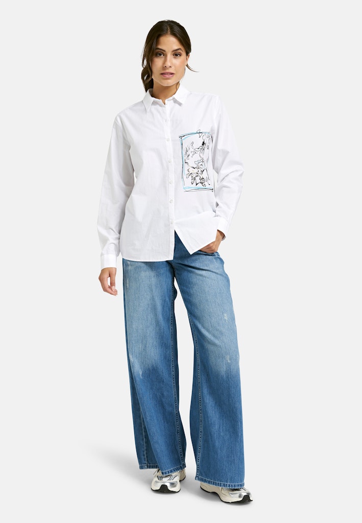 Milano Damen Blusen White Print