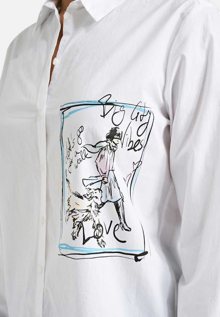 Milano Damen Blusen White Print