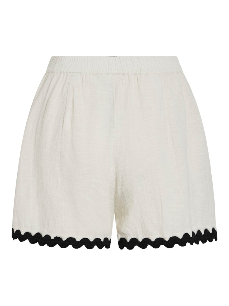 Vila Damen Shorts Birch/Black Bea