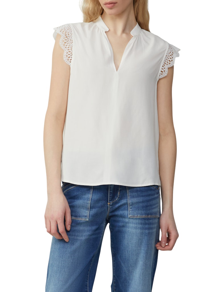 QS by S.Oliver Damen Blusen White