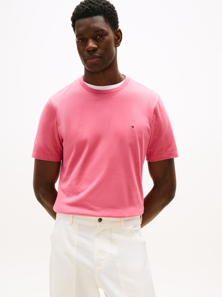 Tommy Hilfiger Herren T-Shirts kurz Thu Pink