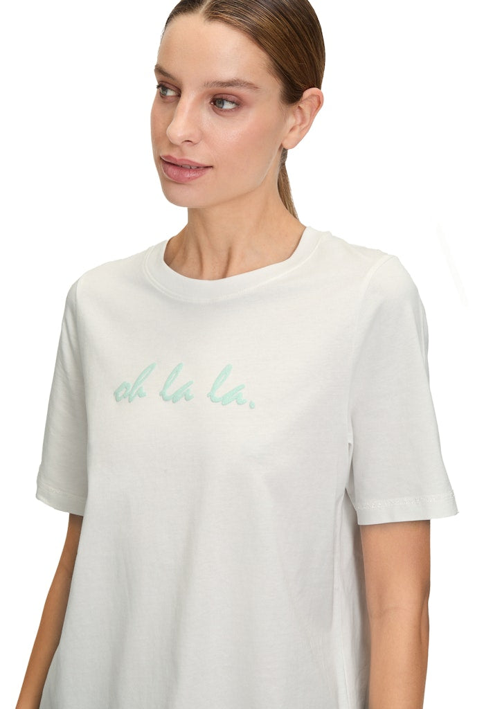 Cartoon Damen T-Shirts Patch Cream/Gre