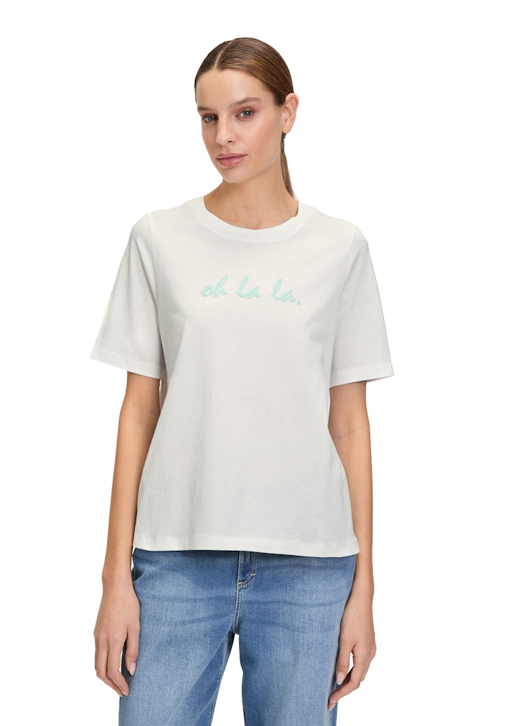 Cartoon Damen T-Shirts Patch Cream/Gre