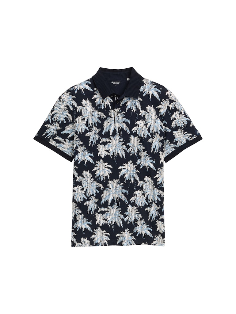Tom Tailor Herren Polo-Shirts Navy Blue Strip