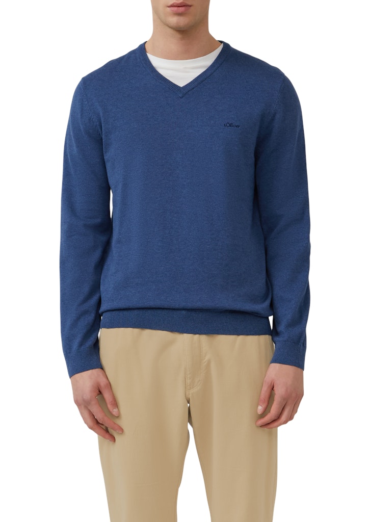 S. Oliver red Herren Pullover Blue
