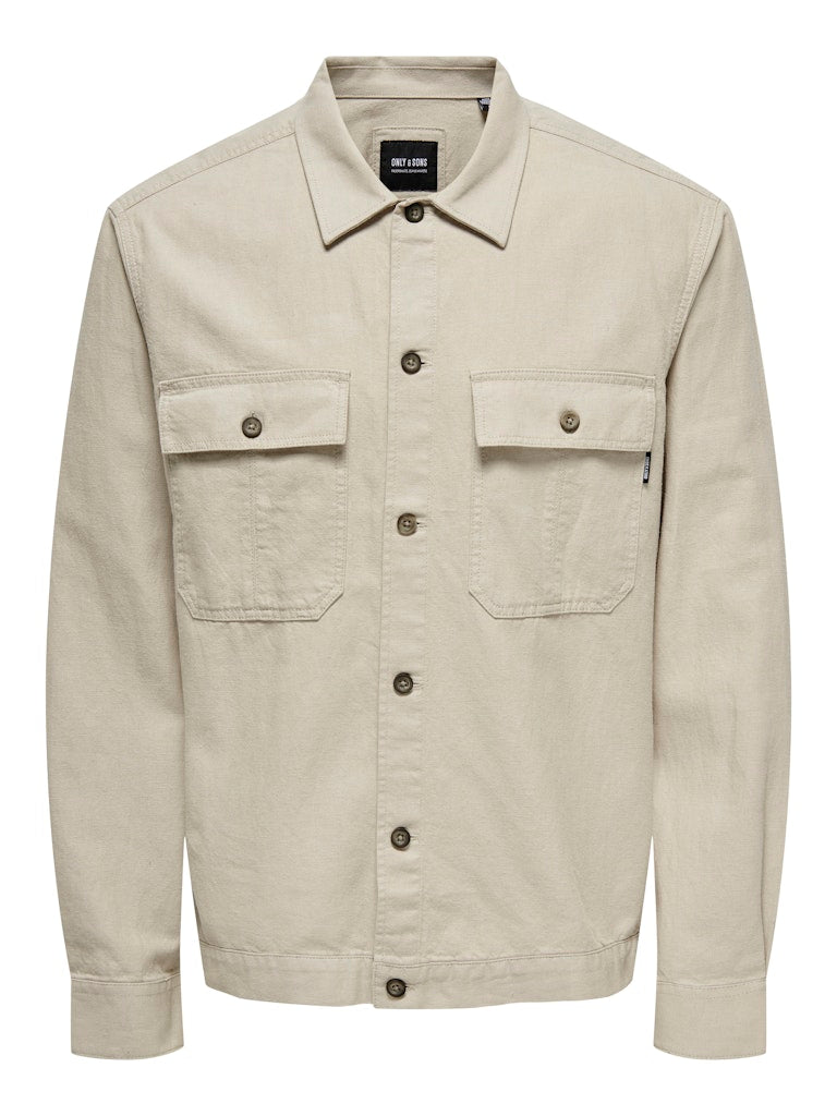 Only & Sons Herren Hemden lang Silver Lining