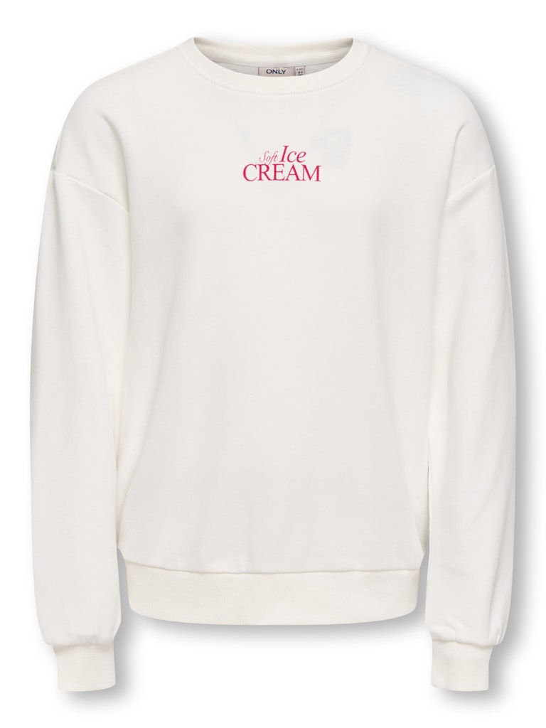 Only Mädchen Sweats & Sweatjacken Cloud Dancer/Ic