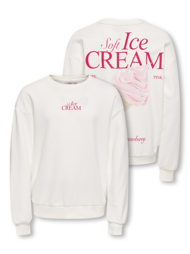 Only Mädchen Sweats & Sweatjacken Cloud Dancer/Ic