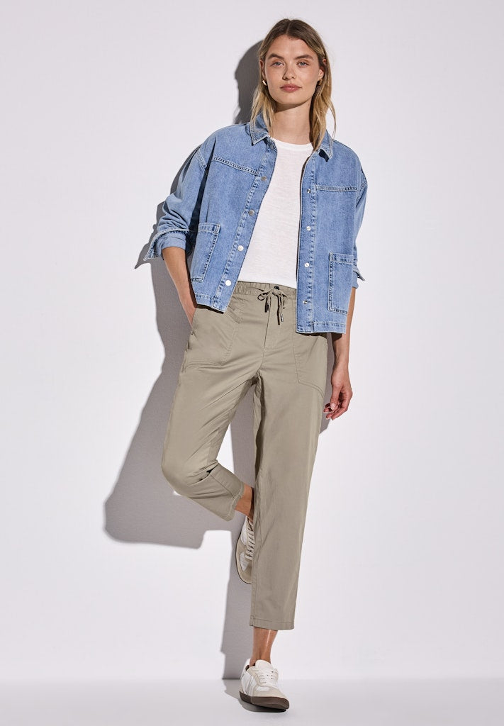 Street One Damen Hosen  Buff Grey