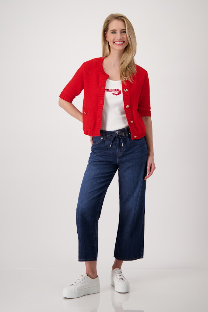 Monari Damen Strickjacken Red