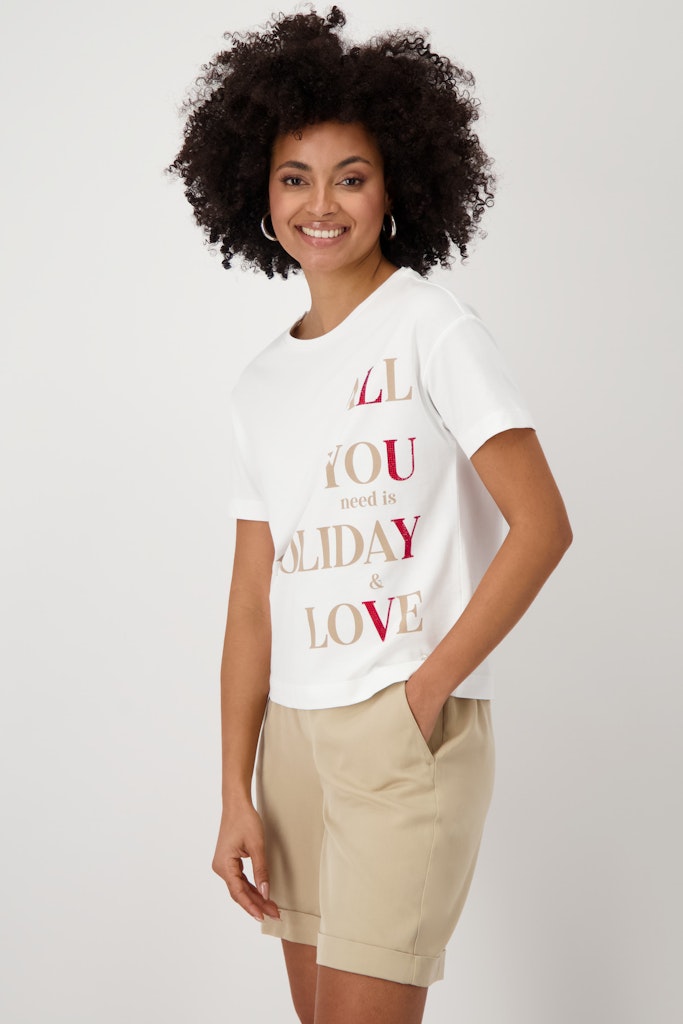 Monari Damen T-Shirts Cream