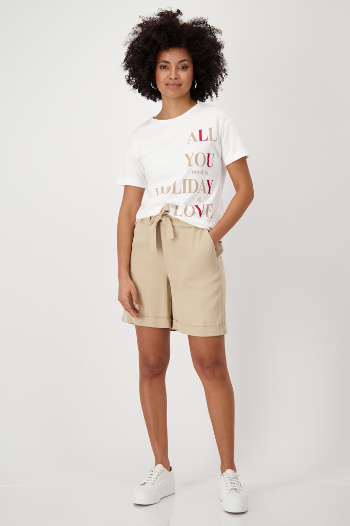 Monari Damen T-Shirts Cream