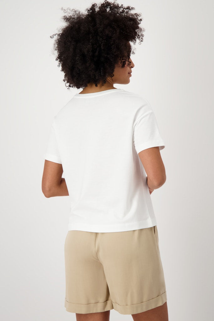 Monari Damen T-Shirts  Cream