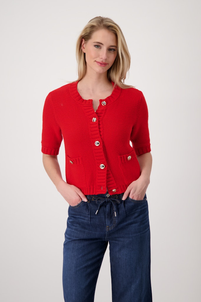 Monari Damen Strickjacken Red