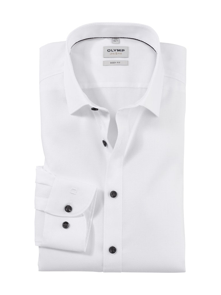 Olymp Herren Hemden lang  Weiss