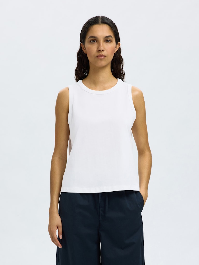 Selected Femme Damen Tops Bright White