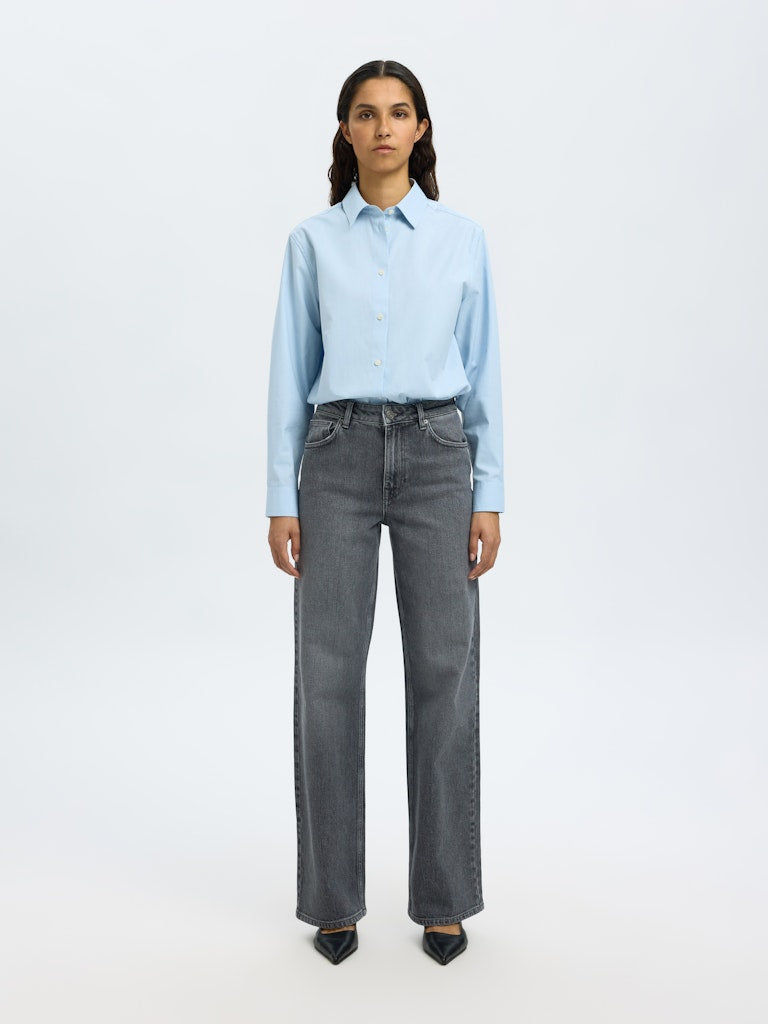 Selected Femme Damen Jeans Medium Grey Den