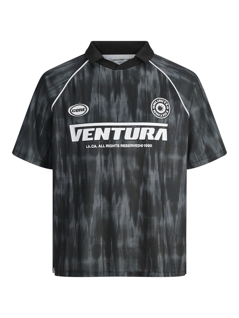 Jack & Jones Herren Polo-Shirts Black/Asphalt