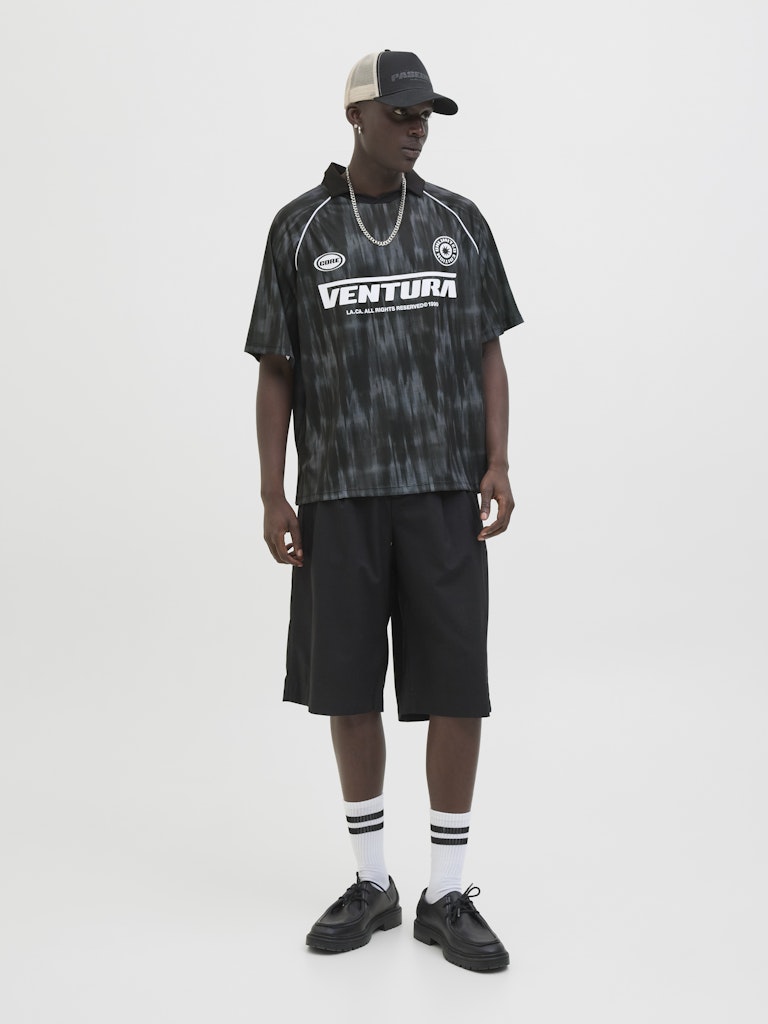 Jack & Jones Herren Polo-Shirts Black/Asphalt