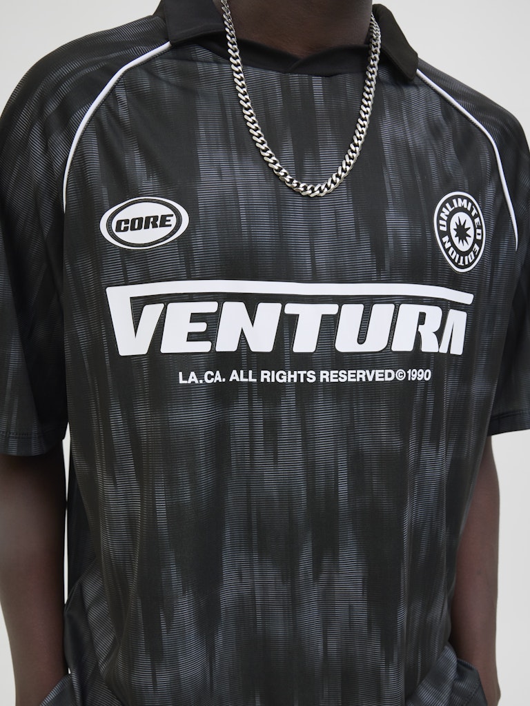 Jack & Jones Herren Polo-Shirts Black/Asphalt