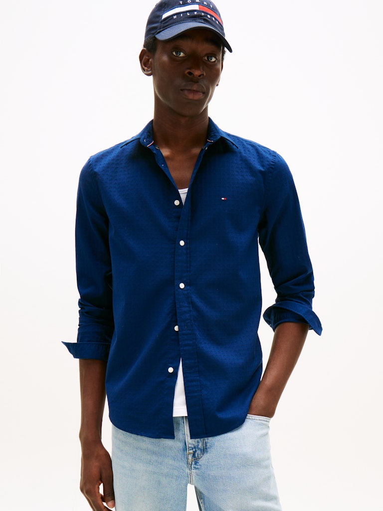 Tommy Hilfiger Herren Hemden Cg Blue