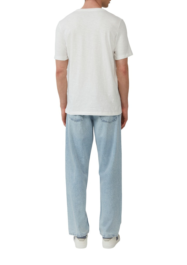 S. Oliver red Herren T-Shirts kurz White