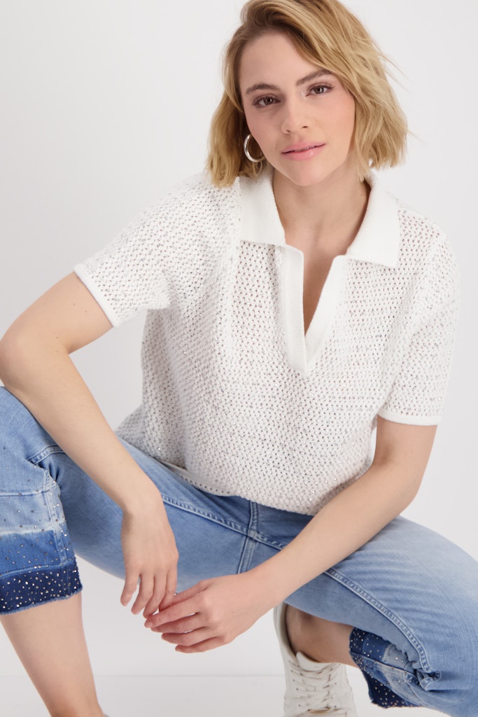 Monari Damen Pullover  Cream