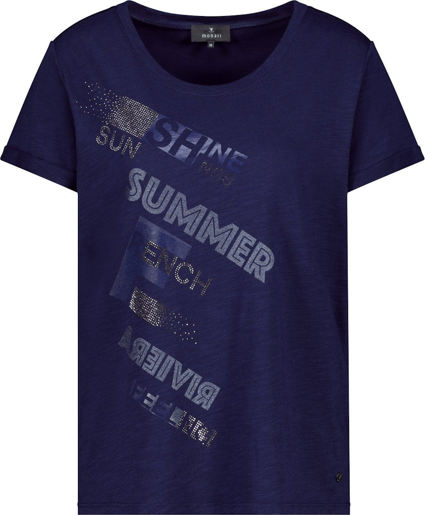 Monari Damen T-Shirts Navy Blue