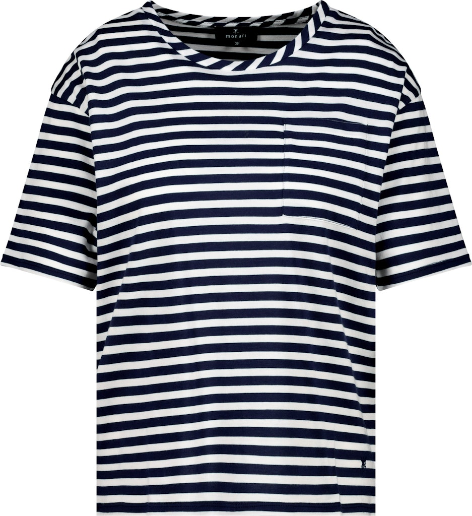 Monari Damen T-Shirts Navy Blue Ringe