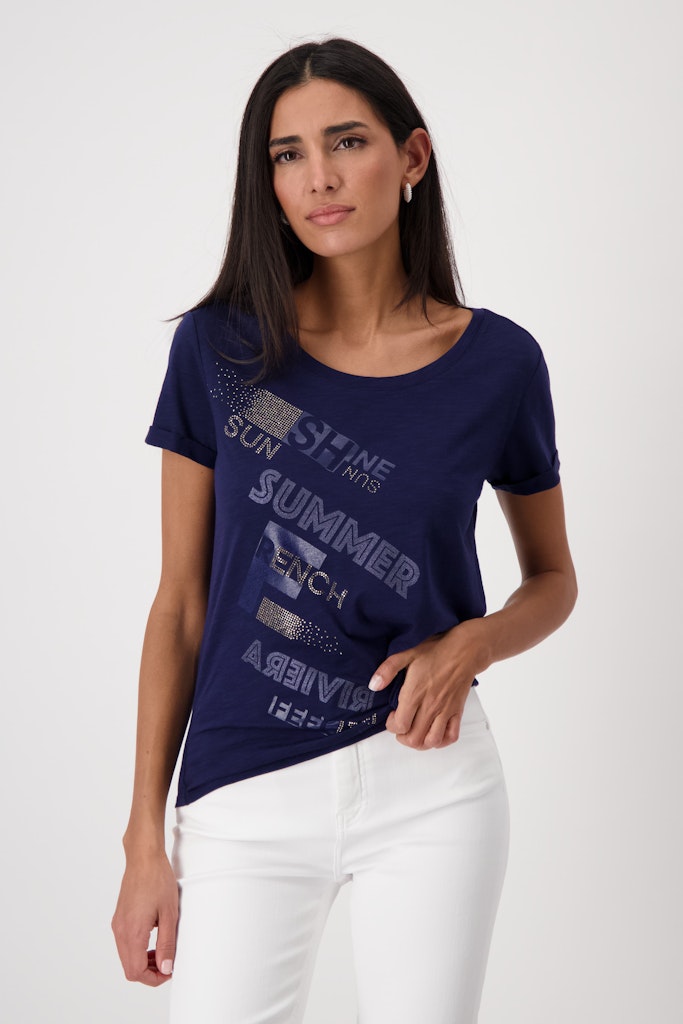 Monari Damen T-Shirts Navy Blue
