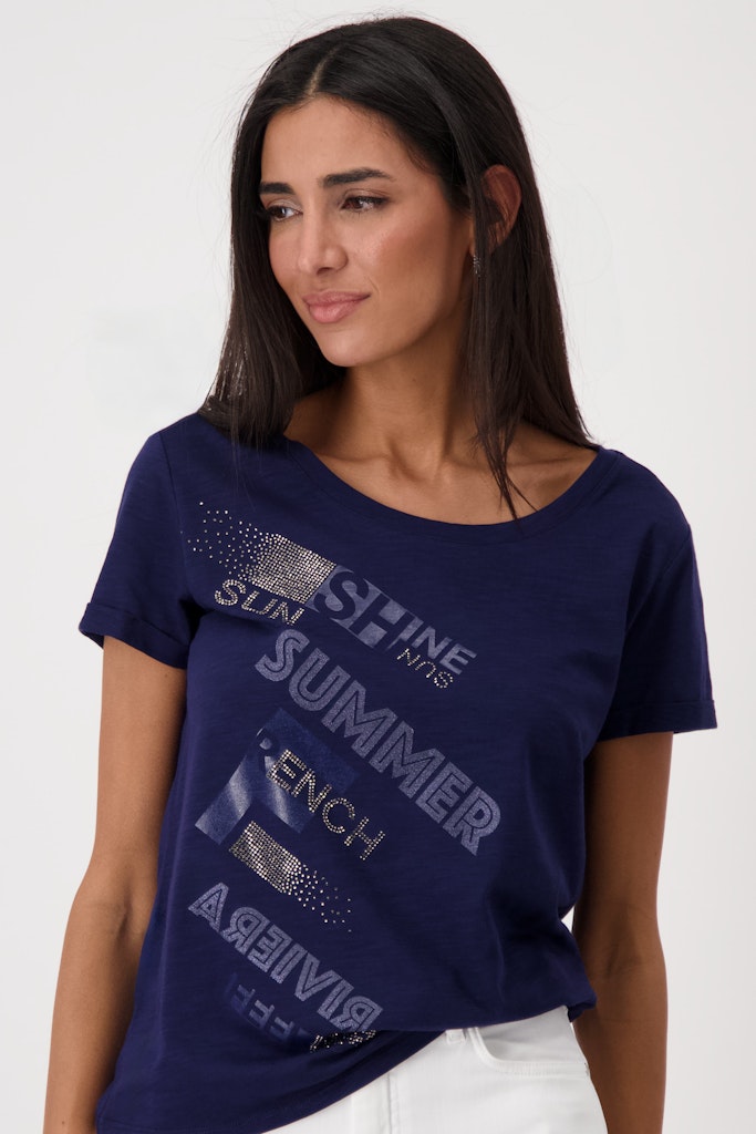 Monari Damen T-Shirts  Navy Blue