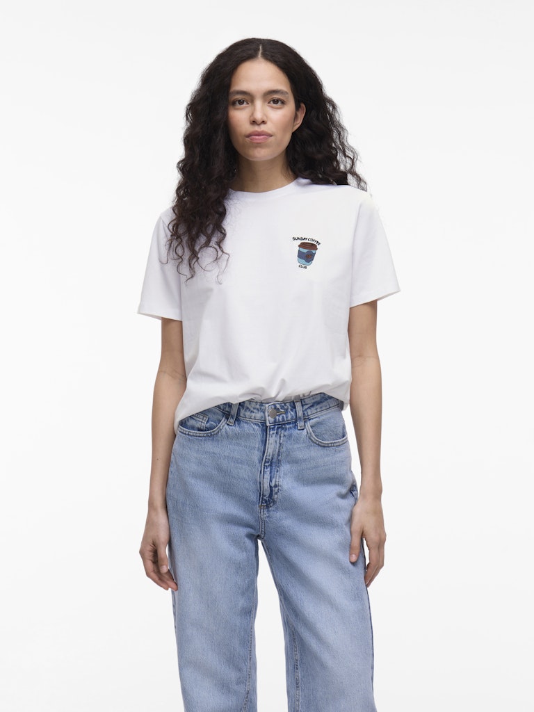 Vila Damen T-Shirts Bright White/Em