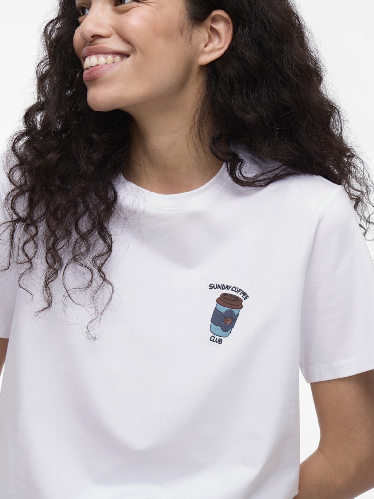 Vila Damen T-Shirts Bright White/Em