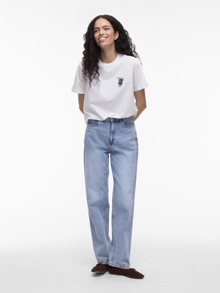 Vila Damen T-Shirts Bright White/Em