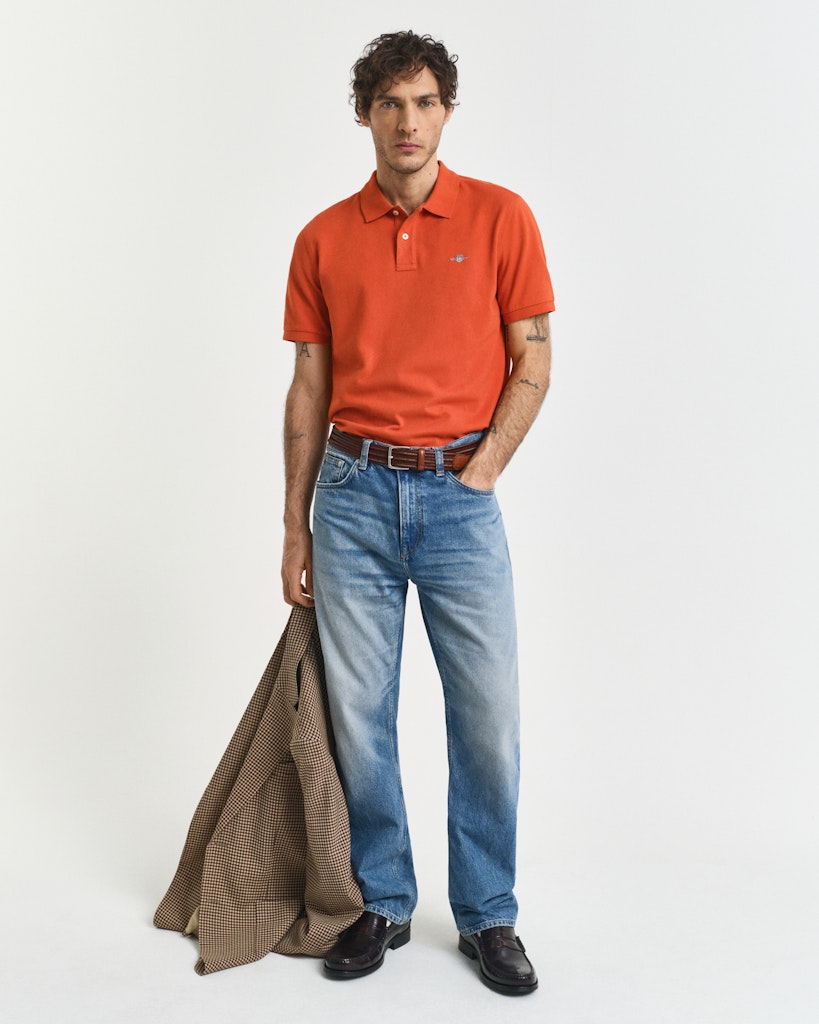 Gant Herren Polo-Shirts Deep Orange