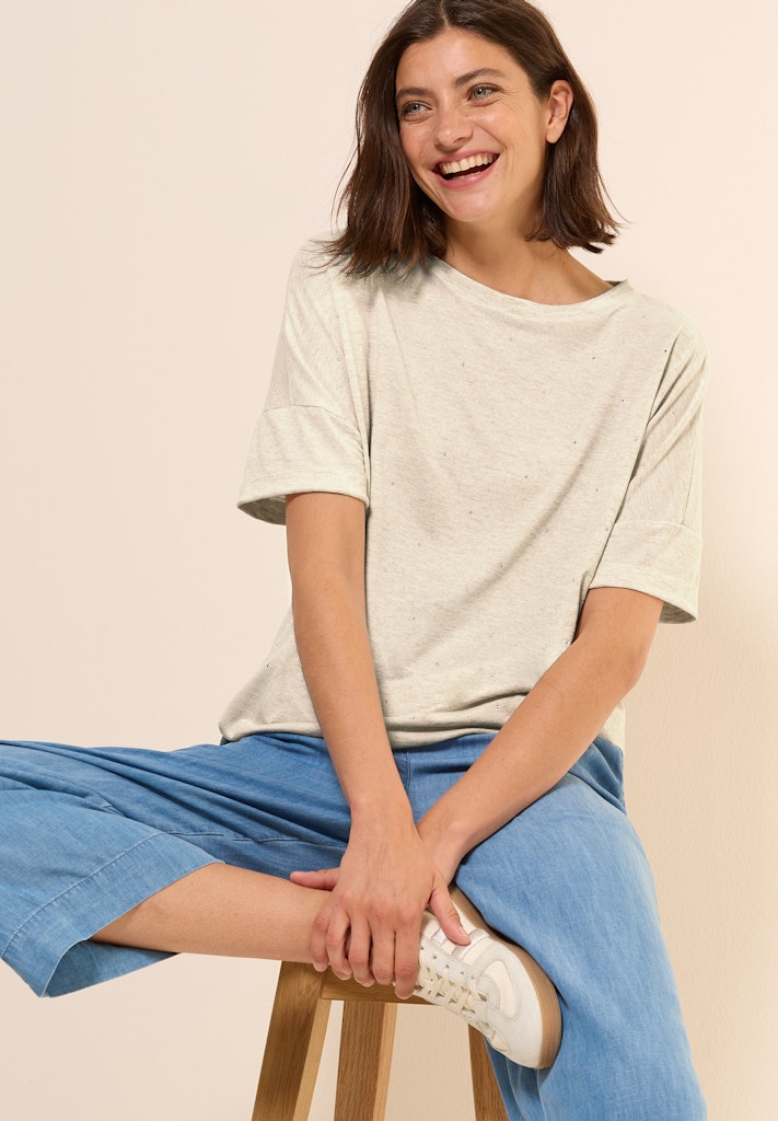 Cecil Damen T-Shirts  Pearl Bei