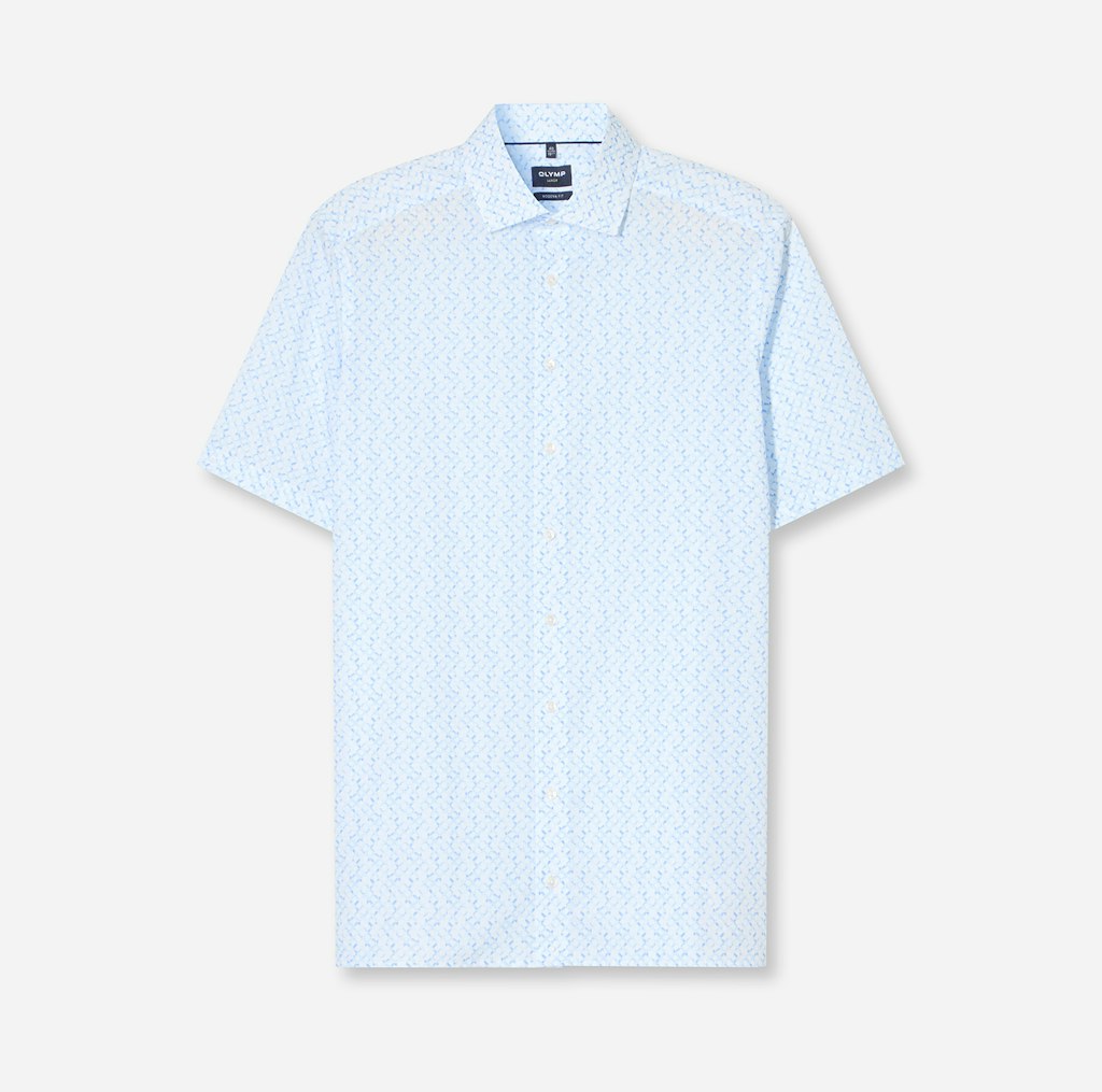 Olymp Herren Hemden kurz  Bleu