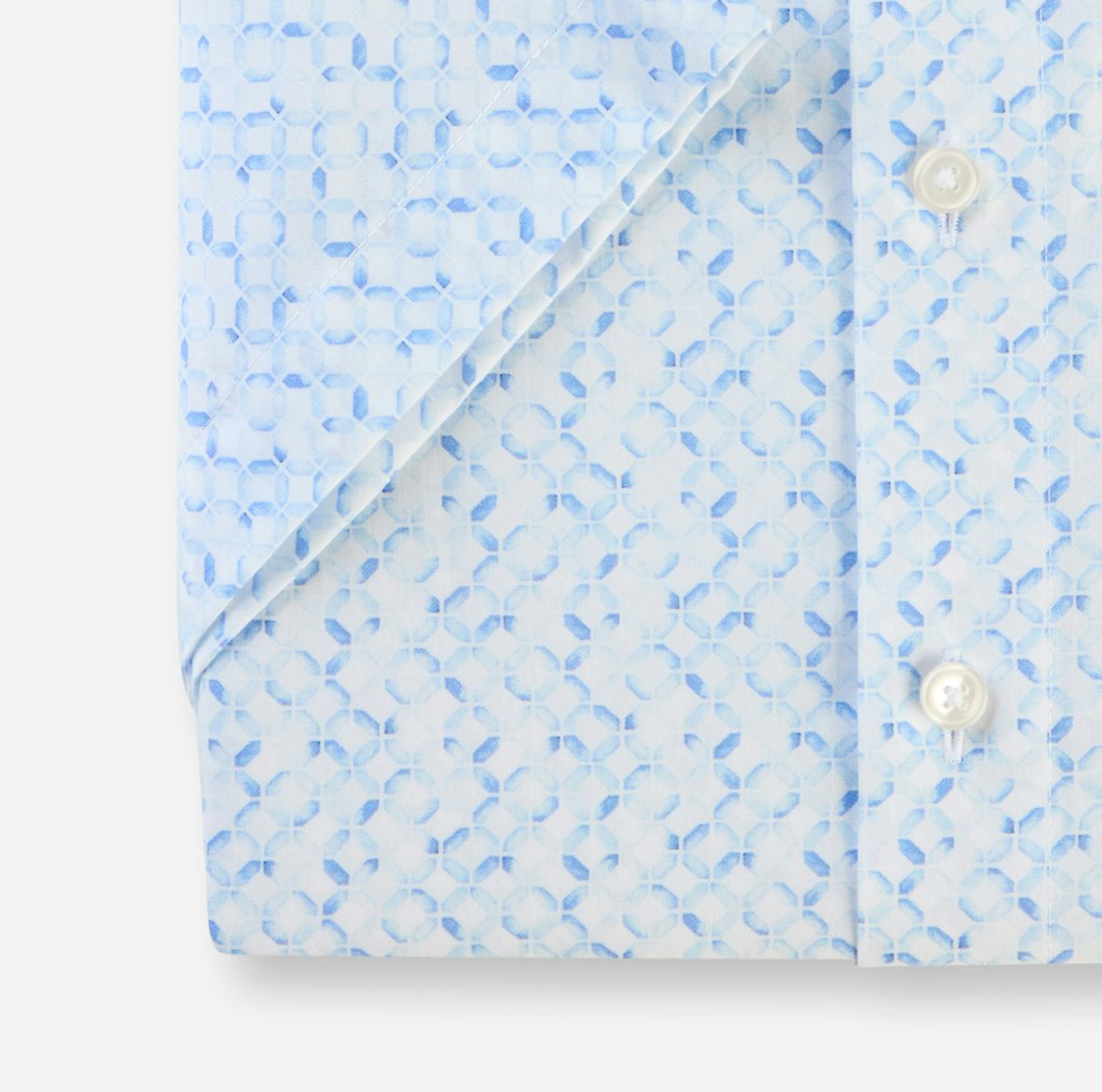 Olymp Herren Hemden kurz  Bleu