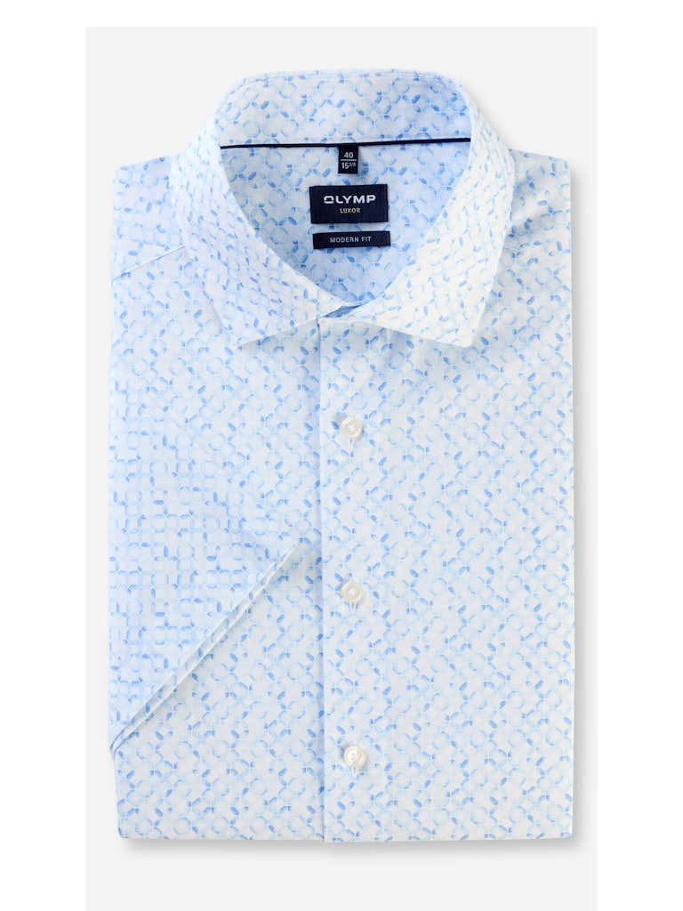 Olymp Herren Hemden kurz  Bleu