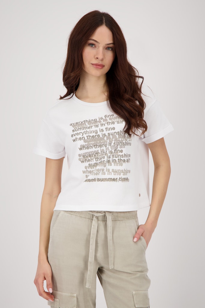 Monari Damen T-Shirts  Cream
