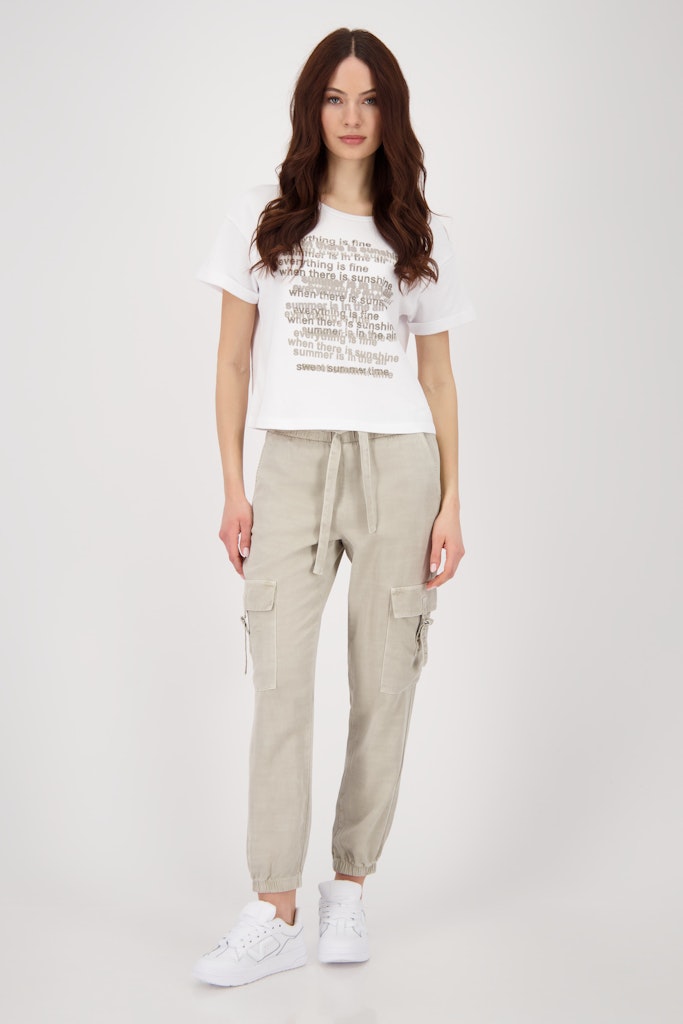 Monari Damen T-Shirts  Cream