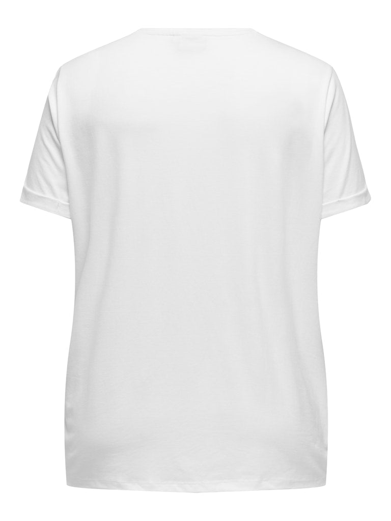 Only Caramkoma Damen T-Shirts White