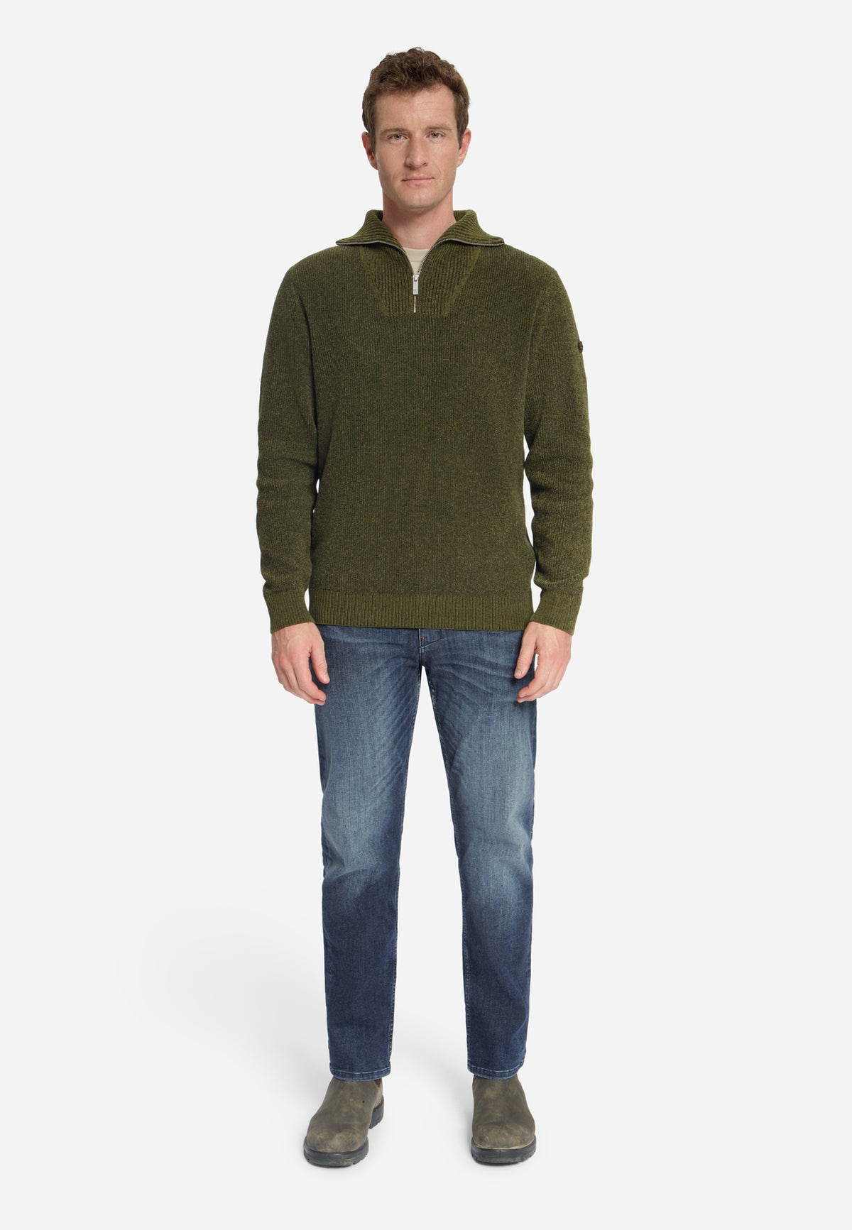 No Excess Herren Pullover Moss