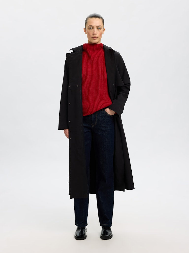 Selected Femme Damen Pullover Equestrian Red