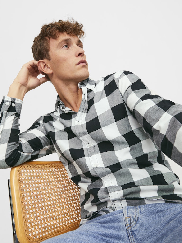 Jack & Jones Herren Hemden lang Whisper White/S