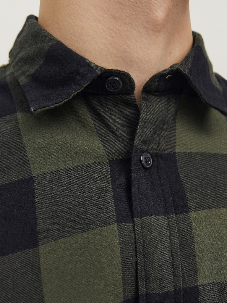 Jack & Jones Herren Hemden lang Dusty Olive/Sli