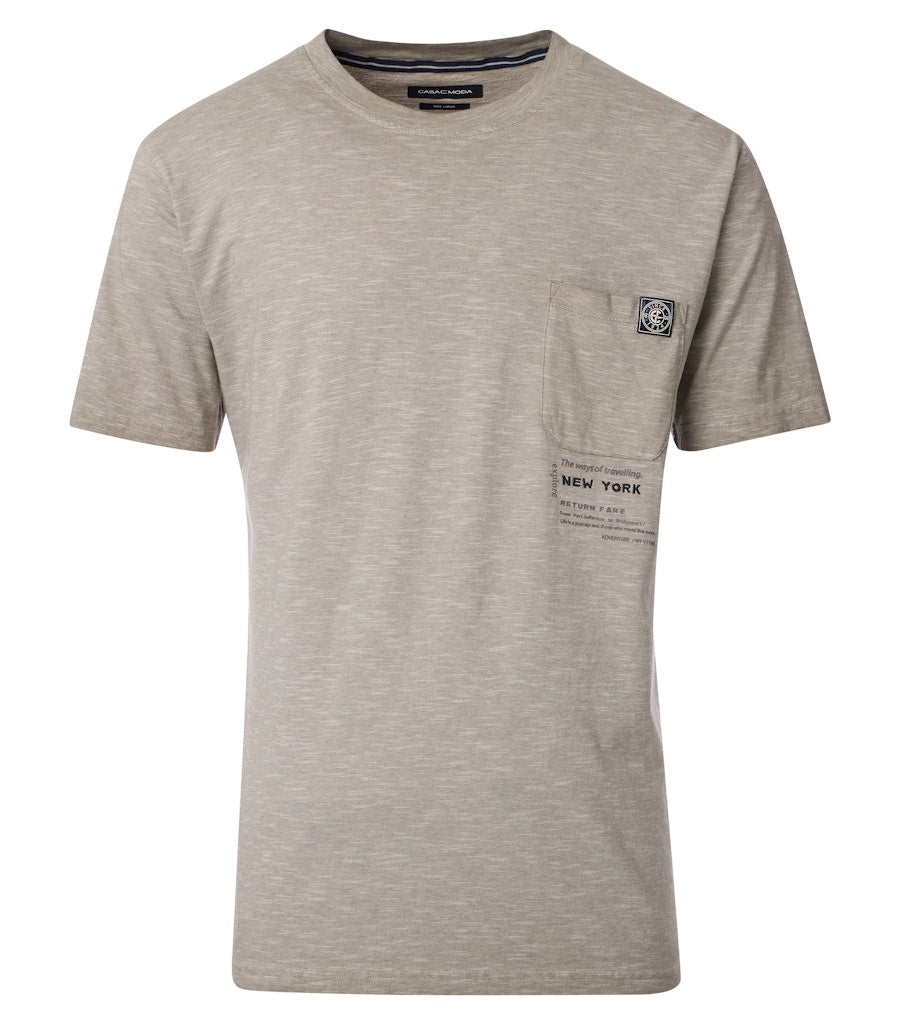 Casa Moda Herren T-Shirts kurz  Beige